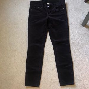 J.Crew Skinny Ankle Burgundy Corduroys